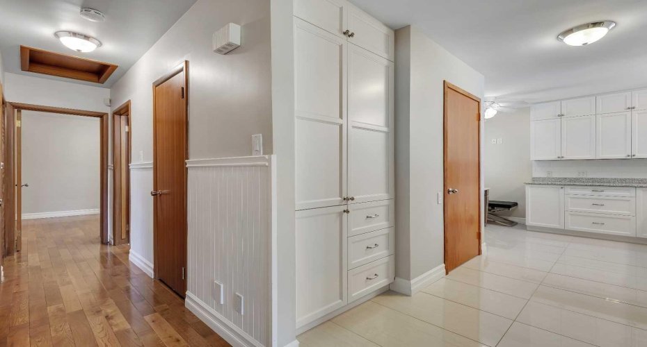 hallway & kitchen area