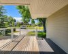 deck facing to the quiet green space