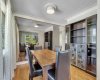 dining room with tinted glass