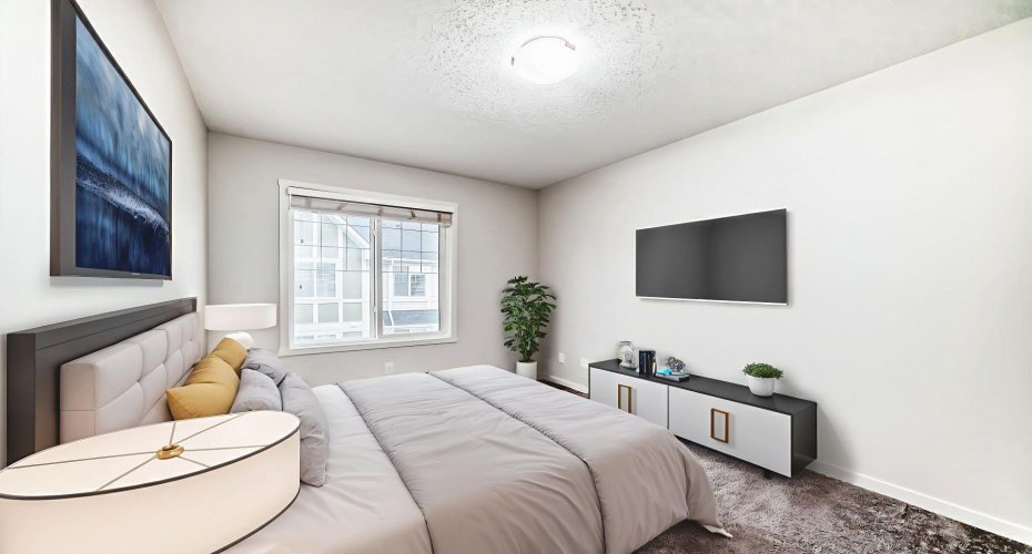 virtually staged bedroom
