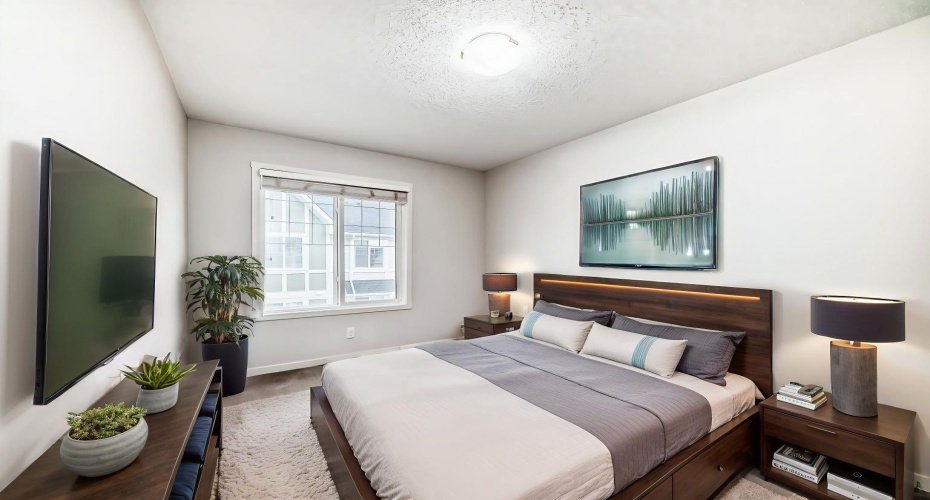 virtually staged bedroom