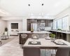 virtually staged open plan kitchen