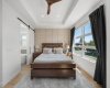 Ceiling fan and high ceiling