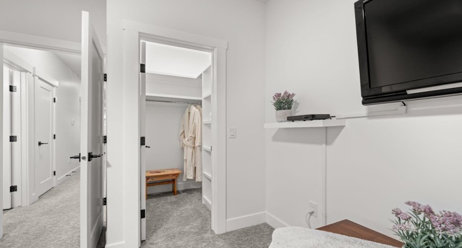 Lower level bedroom walk-in closet