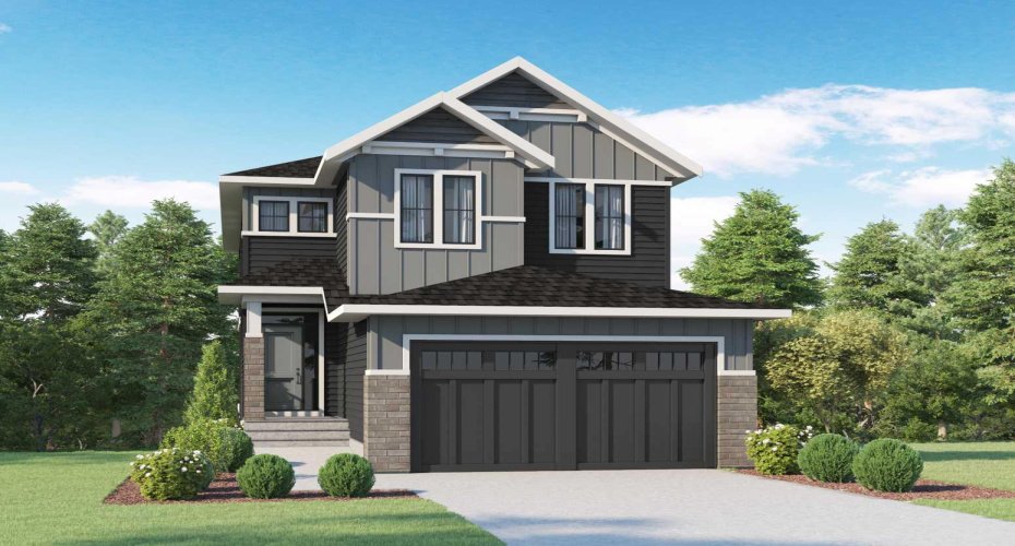 DIGITAL RENDERING for illustrative purposes. Exterior finishes and details shown may vary from the completed home at 32 Heritage Ridge.