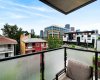 South facing balcony with downtown views