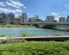 5 minute walk to the bow river