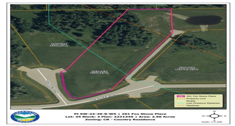 201 FOX STONE Place, Rural Clearwater County, Alberta T4T 2A4, ,Land,For Sale,FOX STONE,A2001787