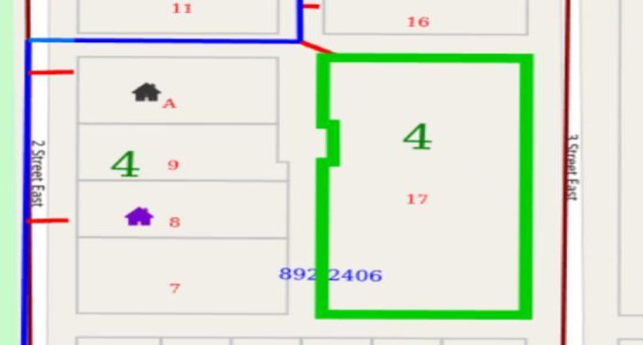 Water line comes to the property