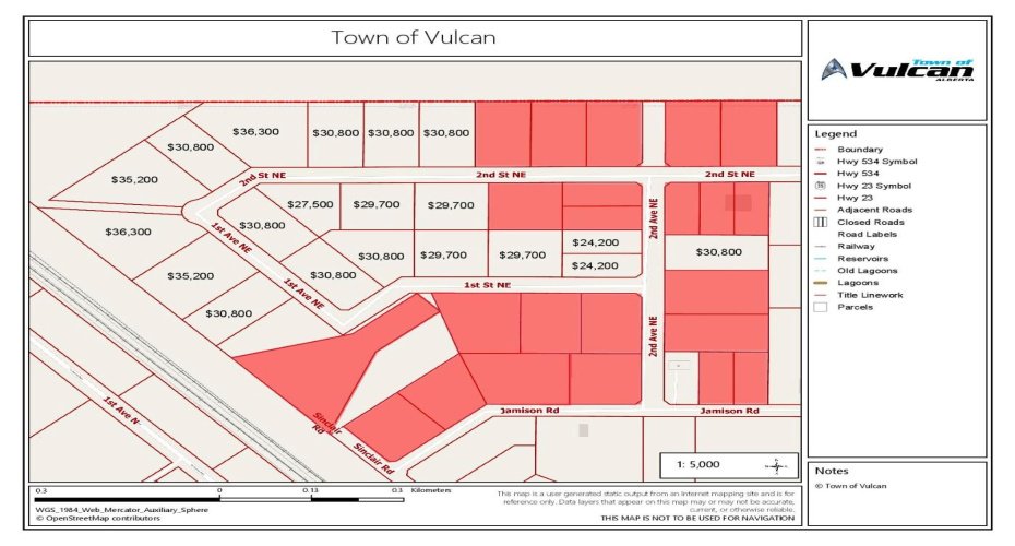 132 2 Street, Vulcan, Alberta T0L 2B0, ,Land,For Sale,2,A1259549