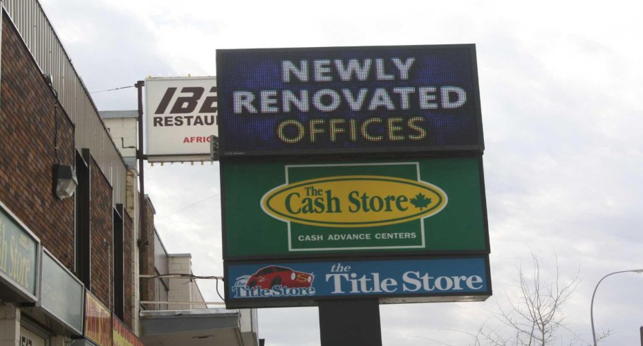 OUTSIDE PILON LED SIGN